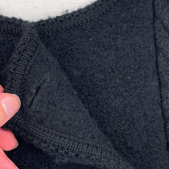 Vintage Brooks Brothers Black Wool Cable Knit Detail Blazer Style Evening Jacket - Picture 7 of 10